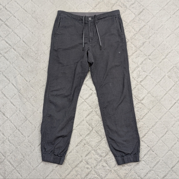 Mack Weldon Pants Mens M Gray Cotton Twill Stretch Joggers Light Performance  - Picture 1 of 9